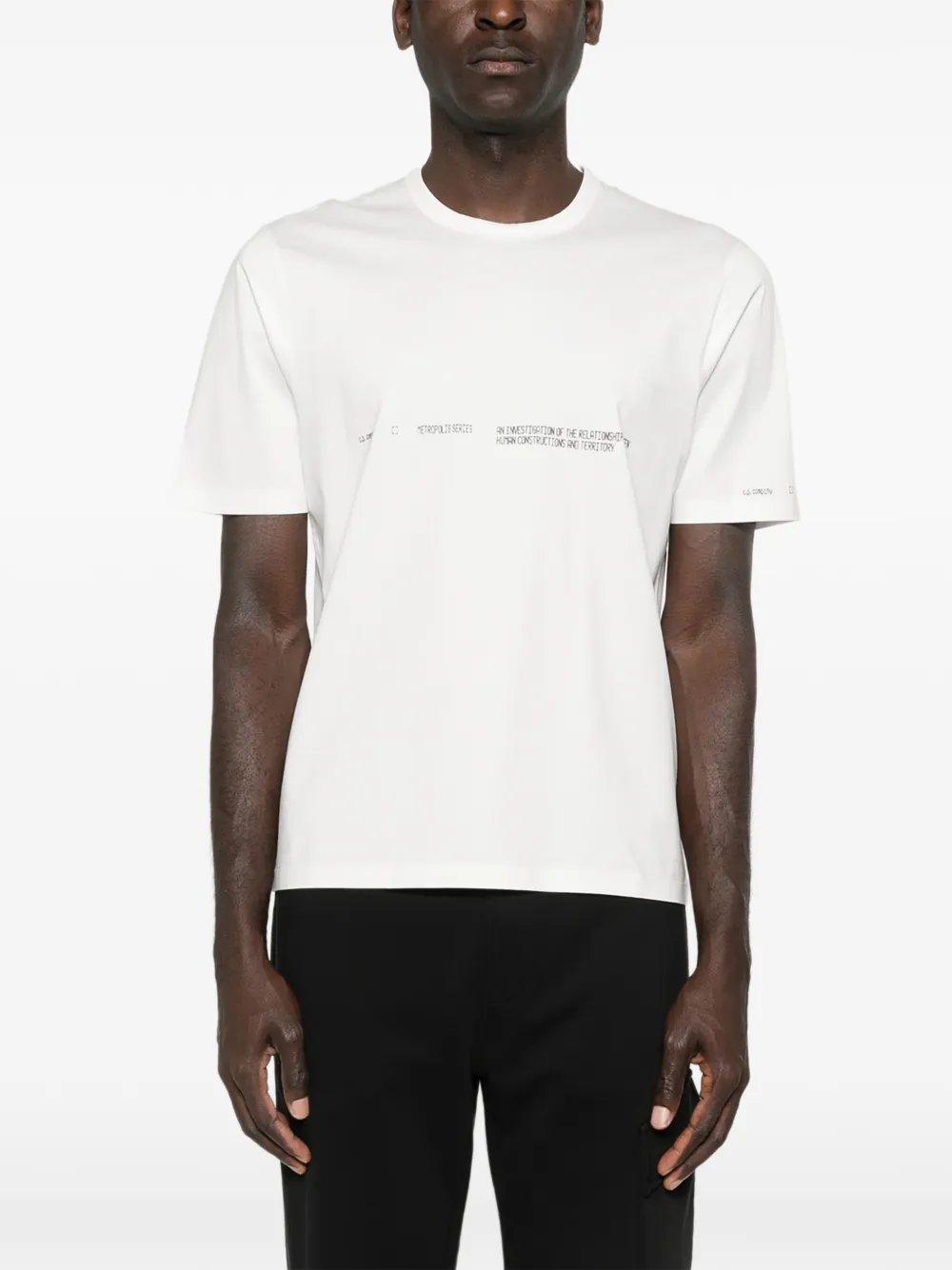 C.P. Company Metropolis Series gemerceriseerd jersey T-shirt met korte mouwen Wit