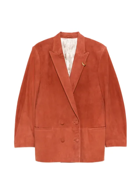 Alberta Ferretti ring-detail double-breasted blazer