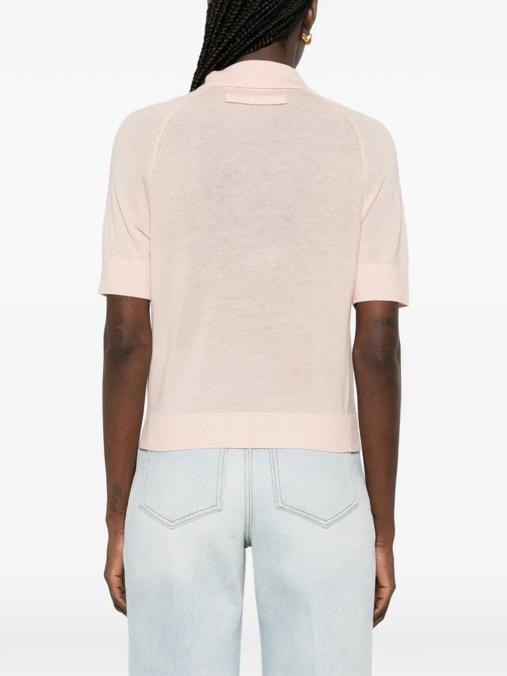 Victoria Beckham Polotop met knopen Roze