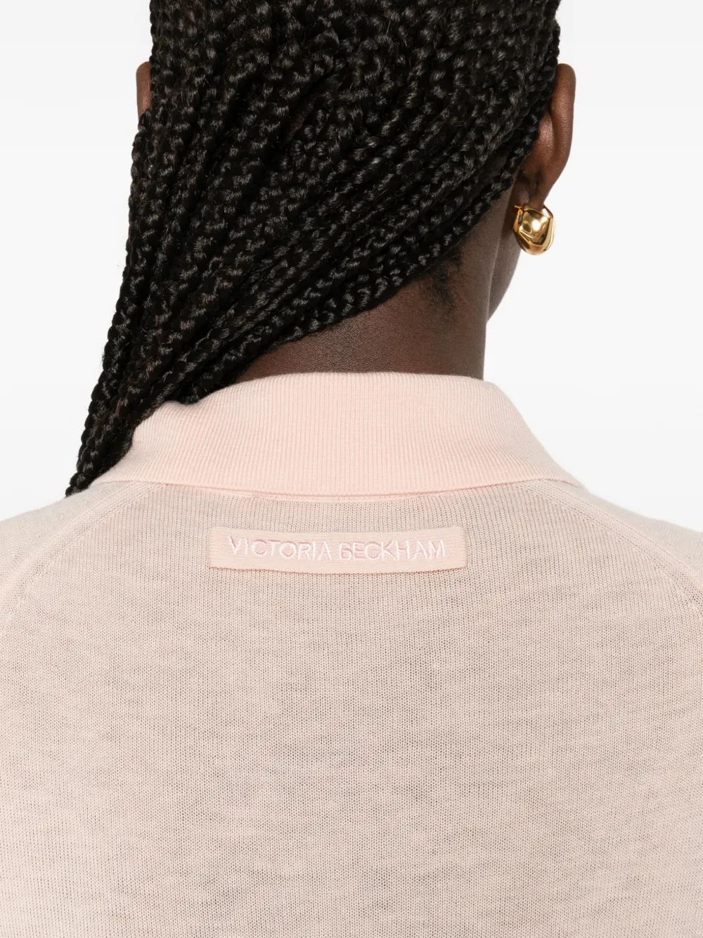 Victoria Beckham Polotop met knopen Roze