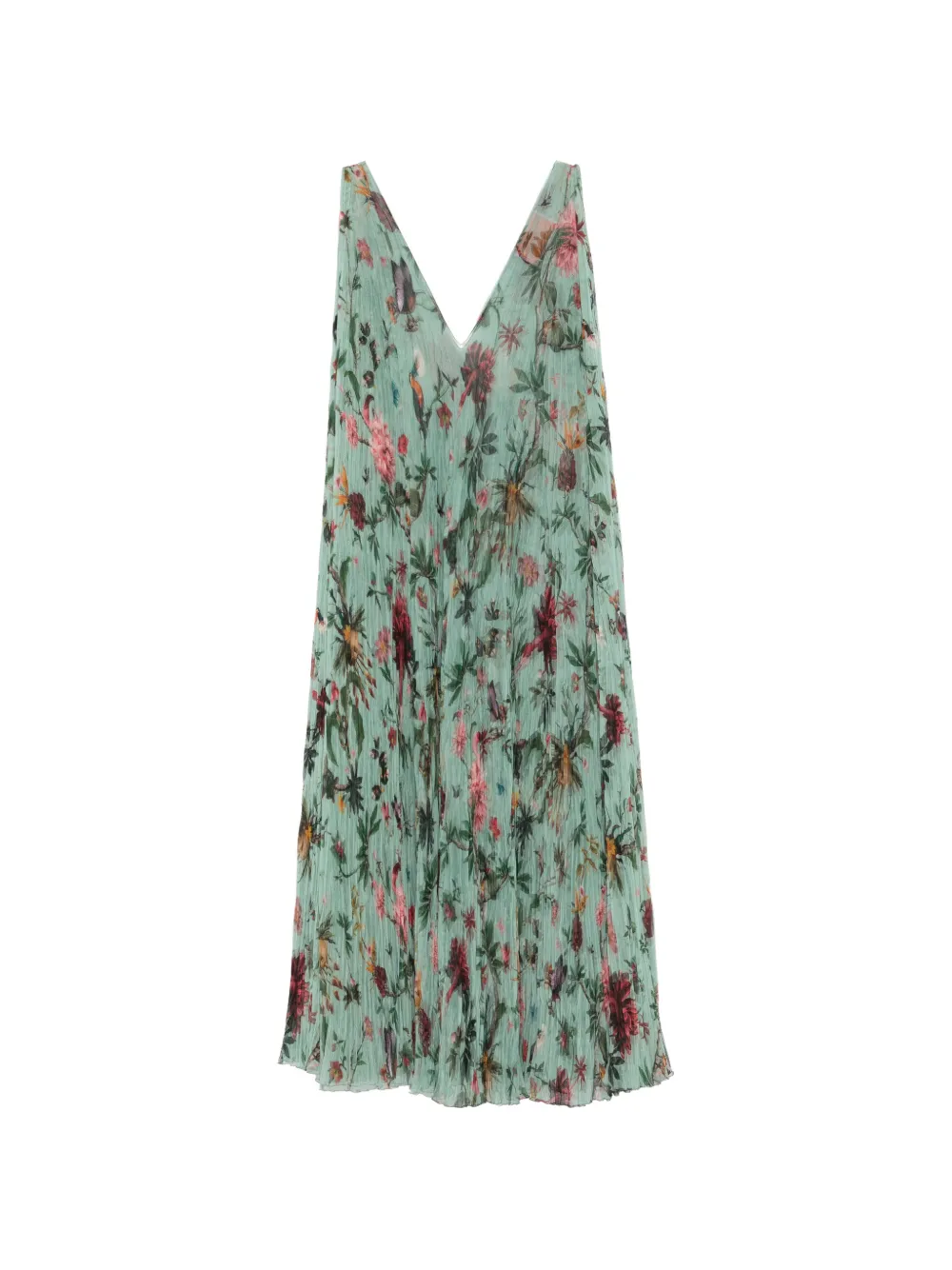 La DoubleJ Twirling V-neck floral maxi dress - Verde