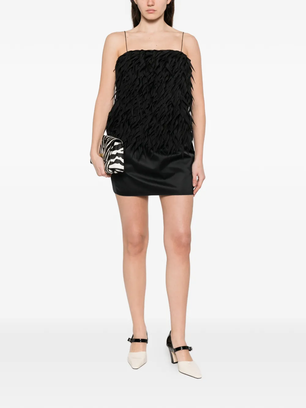  Nº21 Woven Mini Skirt - Black 