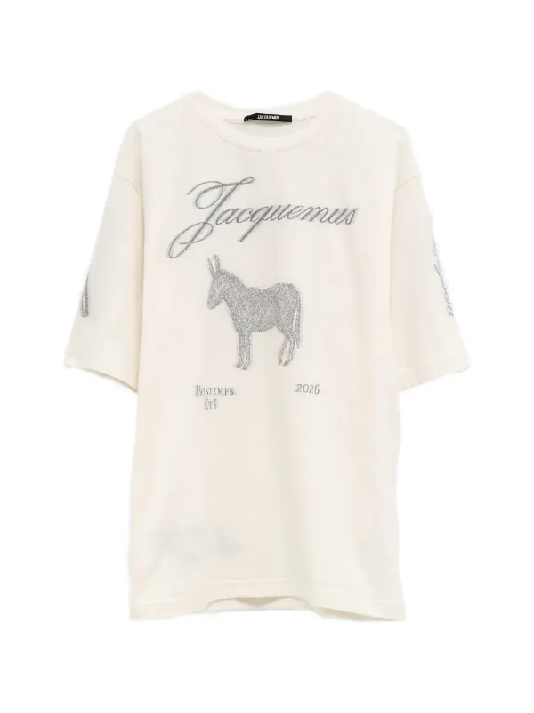 Jacquemus The Âne Graphic T-shirt in Neutrals