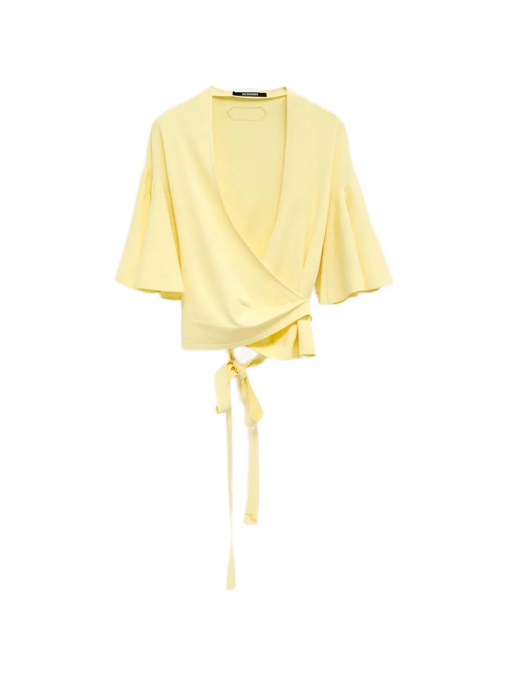 Jacquemus Paysan Tie Blouse In Yellow