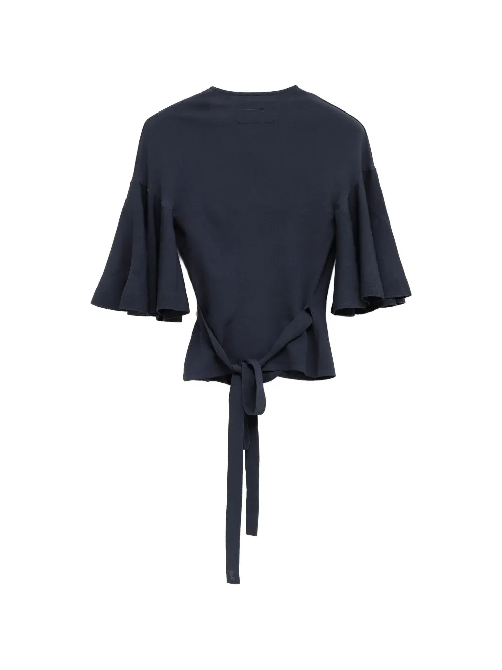 Jacquemus Paysan wikkeltop met flared mouwen Blauw