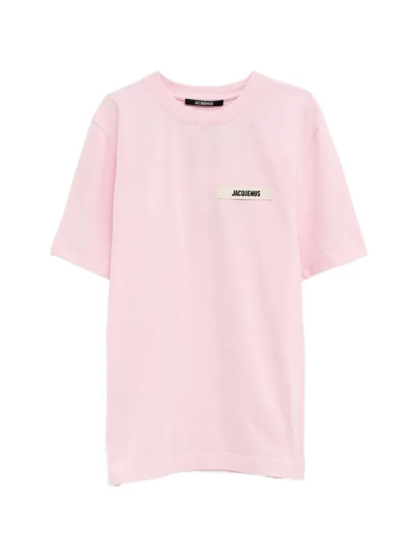 JACQUEMUS ピンク Tシャツ 4/5 Jacquemus The Gros Grain T-shirt | Pink | FARFETCH