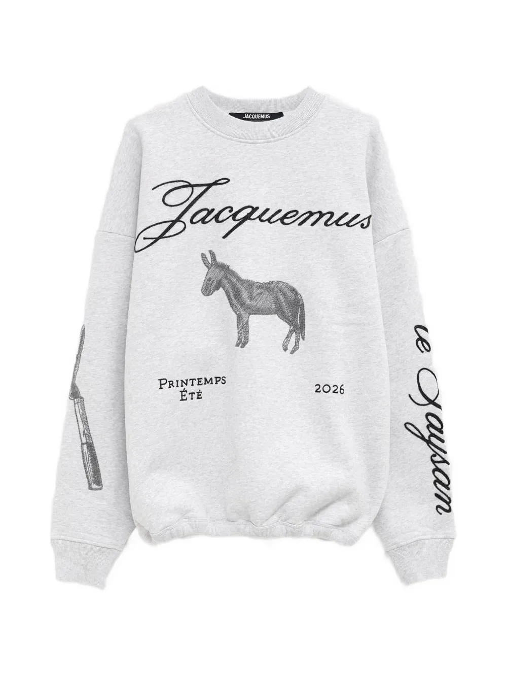 Jacquemus graphic-print jacquard sweatshirt - Grigio