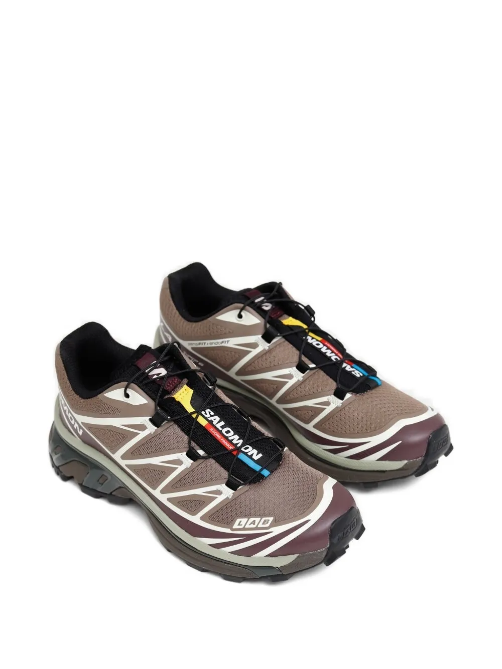 Salomon XT-6 quicklace mesh sneakers Bruin