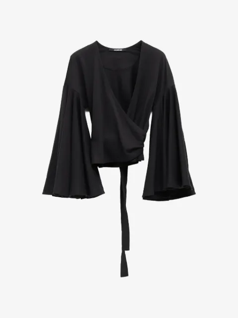 Jacquemus Le Cache Coeur Ventadou bell-sleeve top