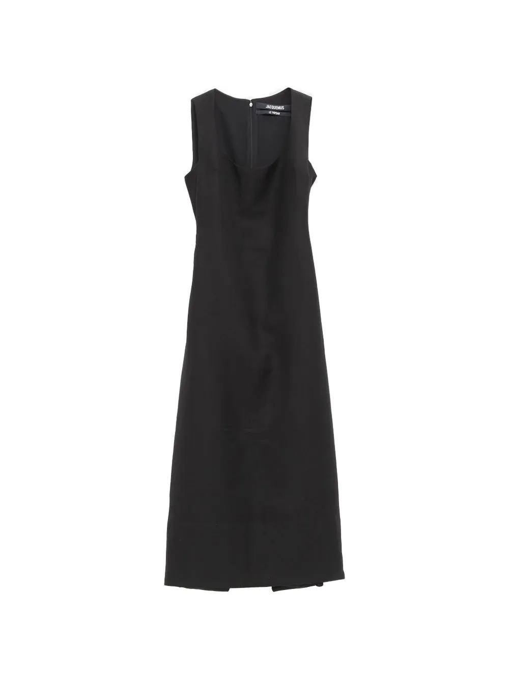 Jacquemus square-neck midi dress - Nero