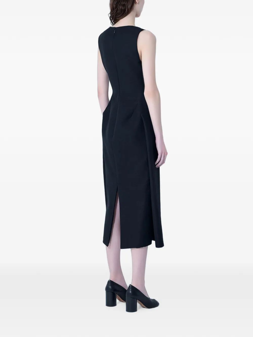 Jacquemus Tablier midi-jurk Zwart