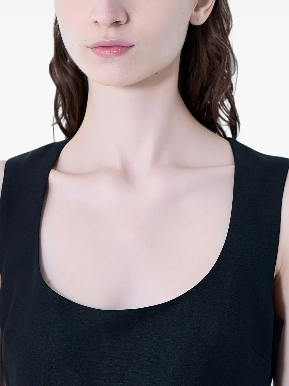 Jacquemus Tablier midi-jurk Zwart