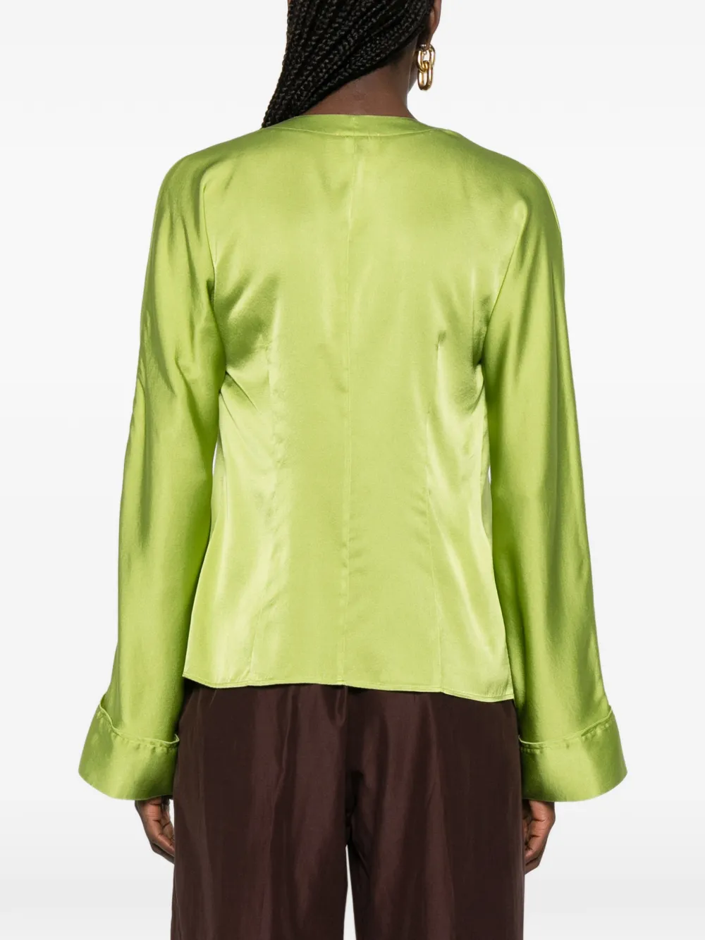 Forte Blouse met kwastje Groen