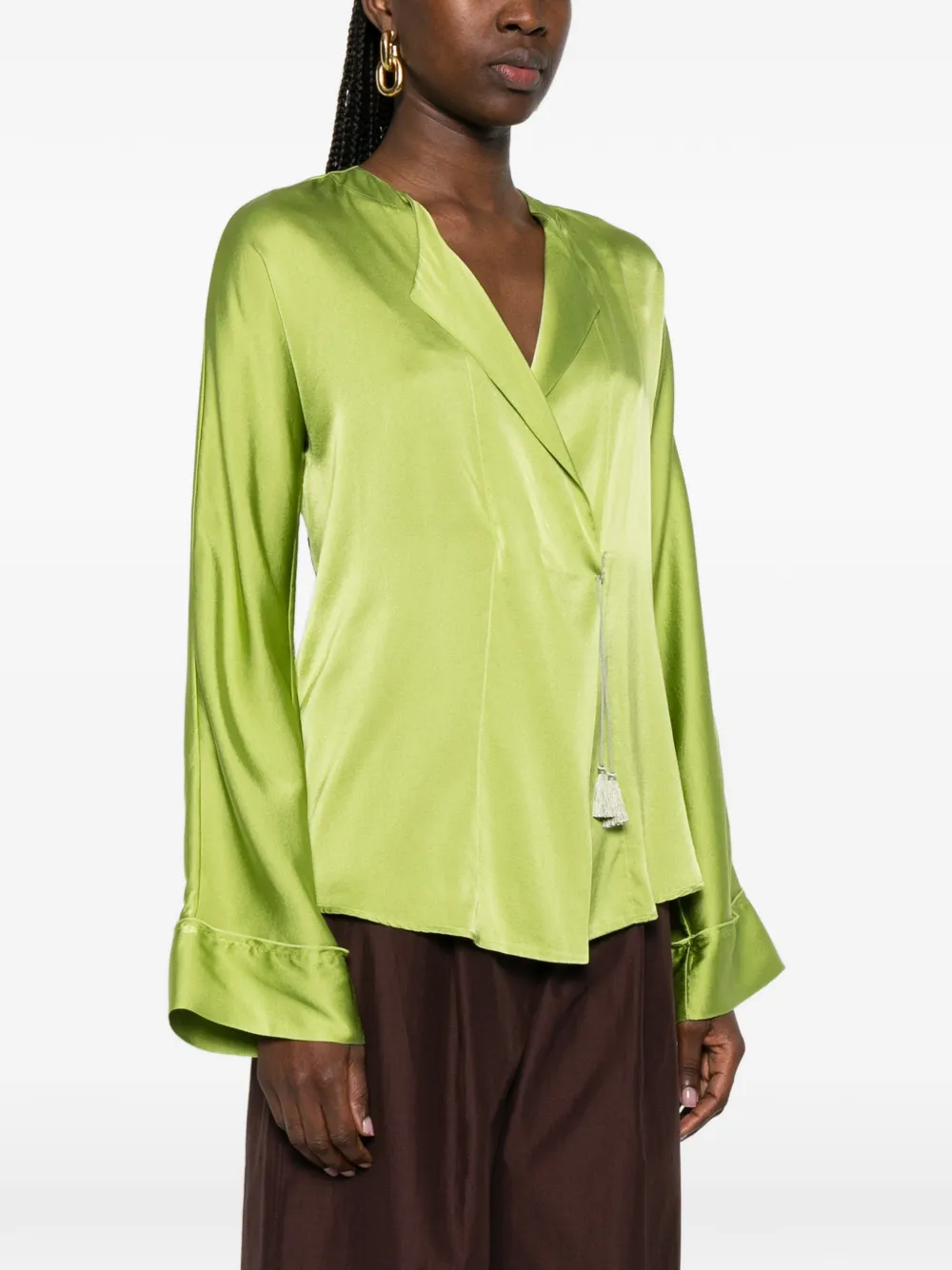Forte Blouse met kwastje Groen