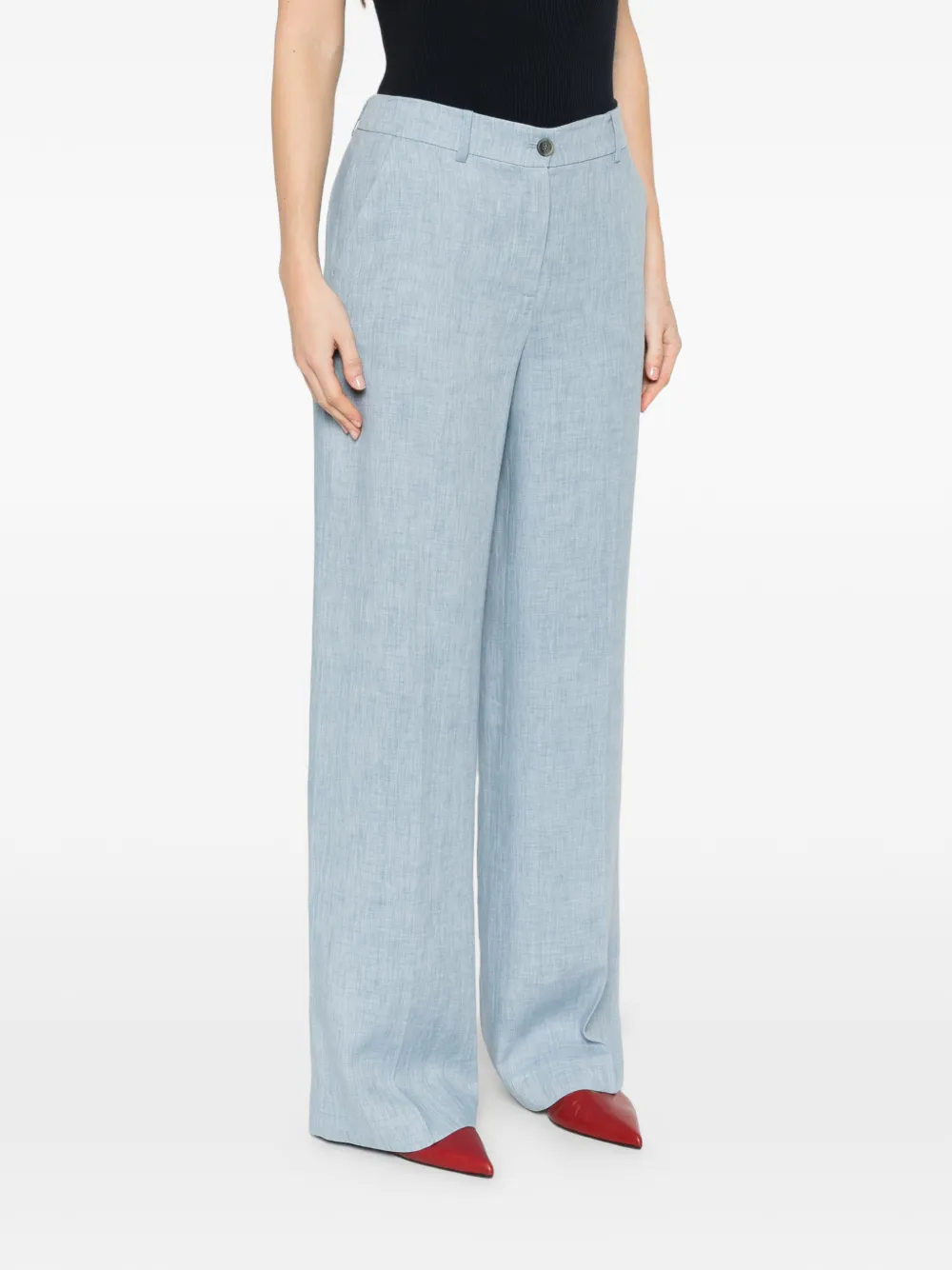 P.A.R.O.S.H. Broek met riemlussen Blauw