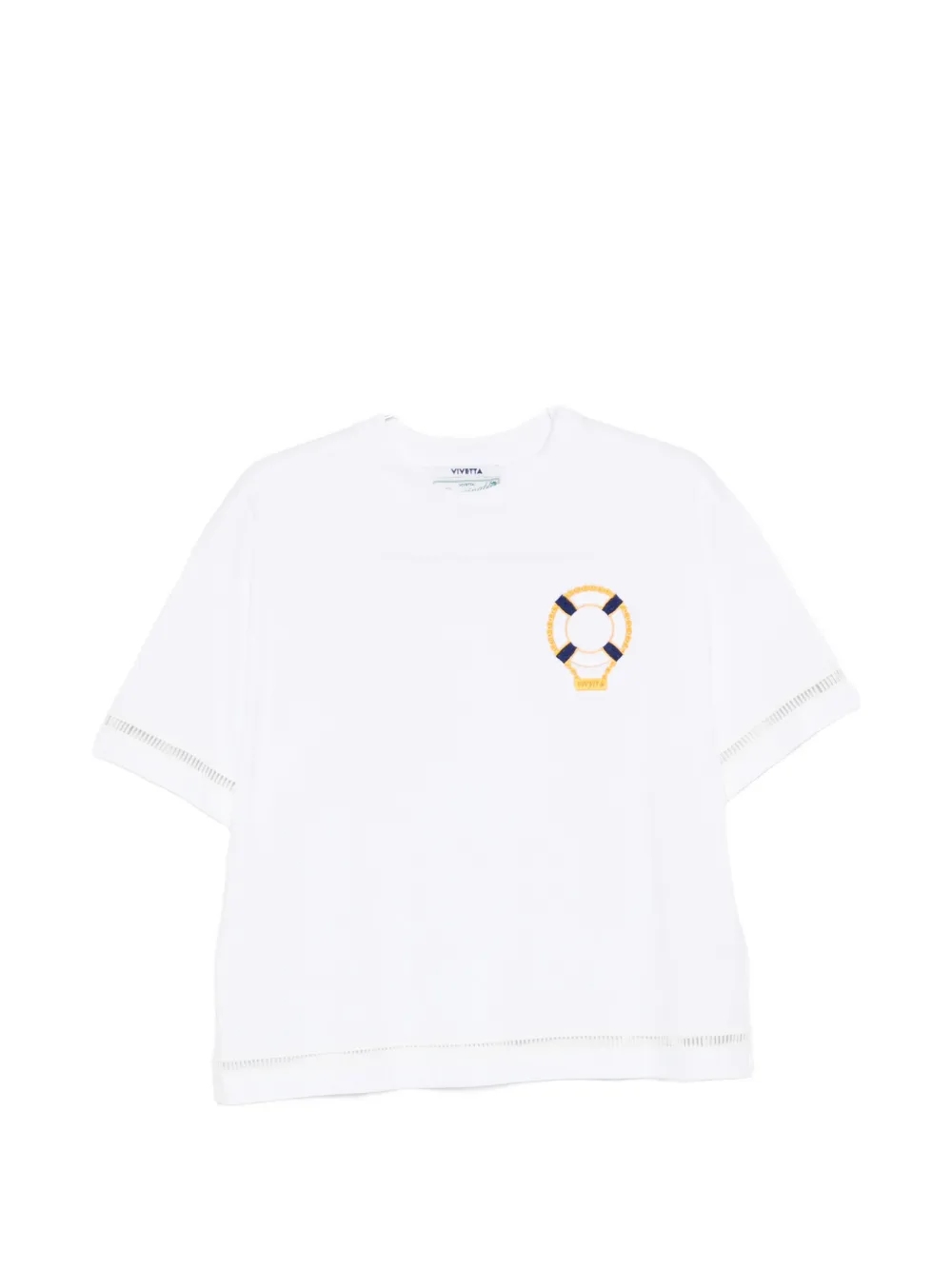 Vivetta embroidery T-shirt - Bianco