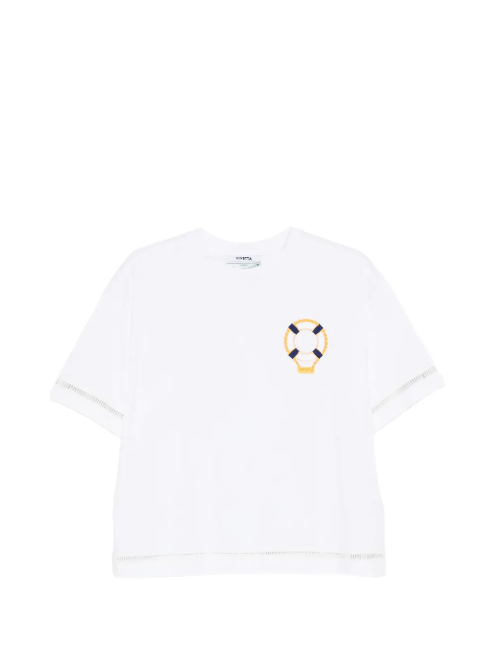 Vivetta embroidery T-shirt - Bianco