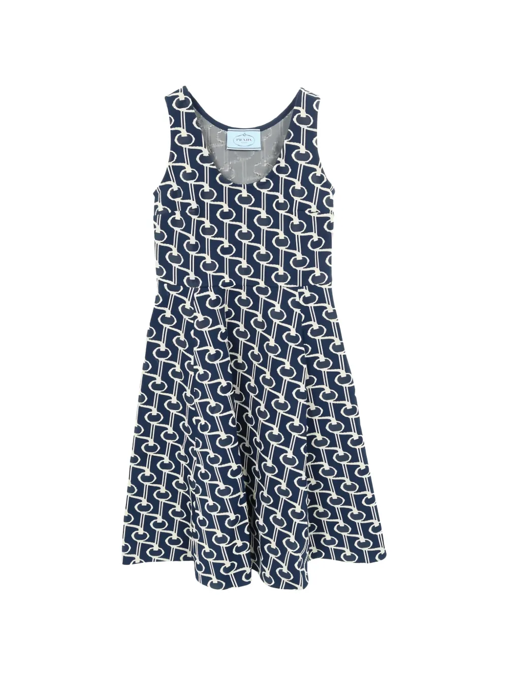 Prada Pre-Owned 2010s geometric-print mini dress - Blu