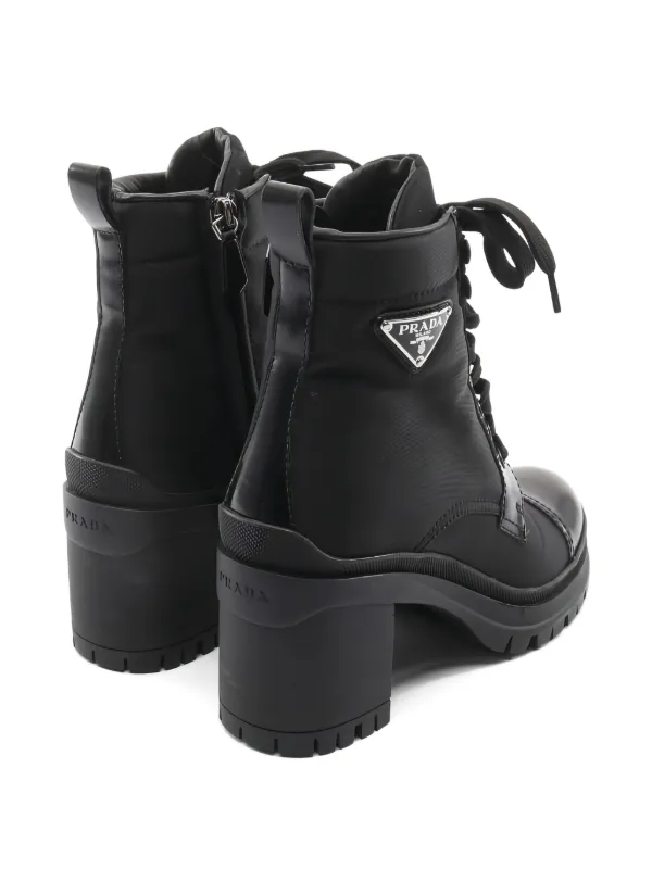 Prada Pre-Owned 2010s Leather lace-up Boots | Black | FARFETCH display picture 3