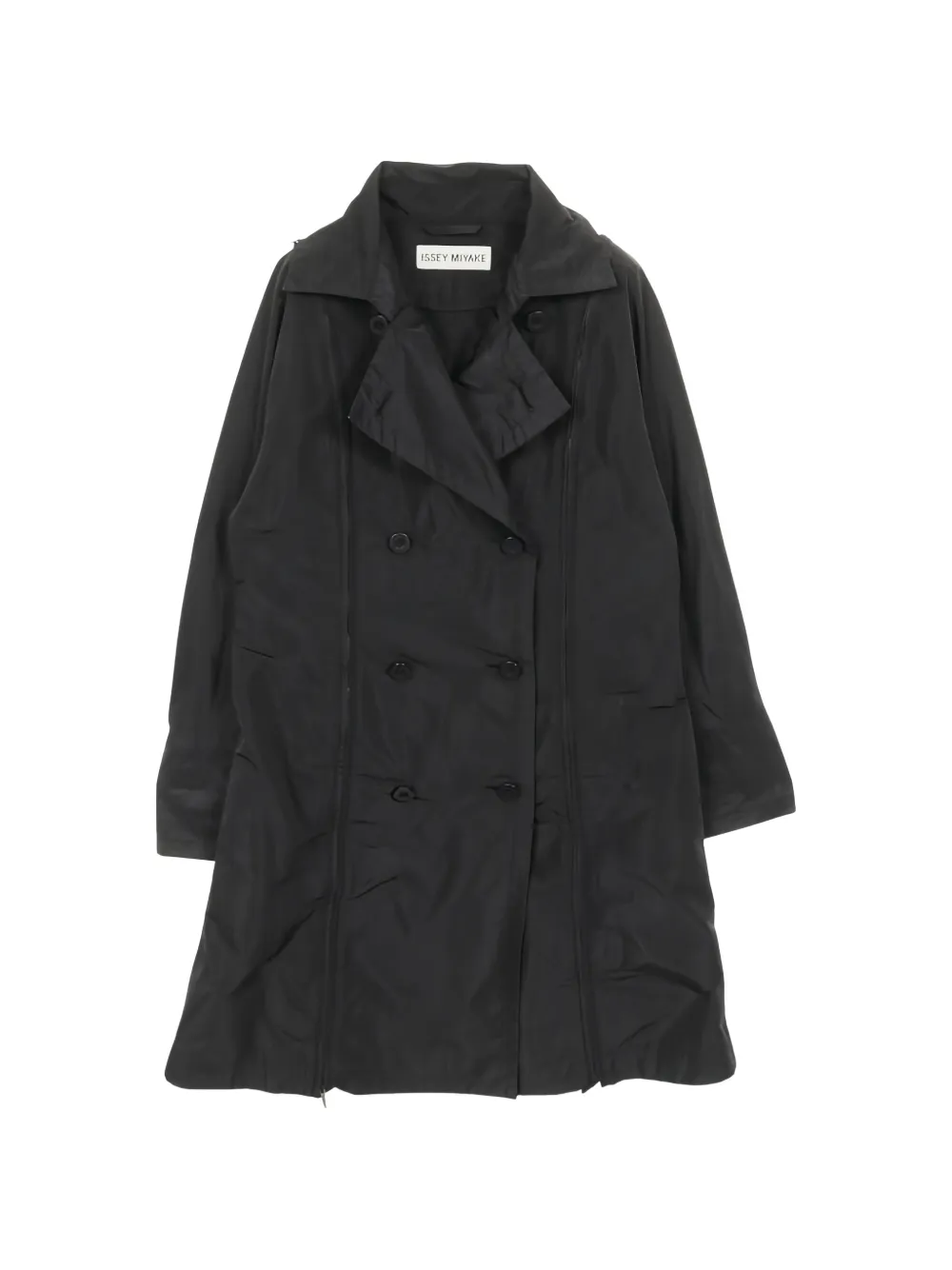 Issey Miyake Pre-Owned 2000s button trench coat - Nero