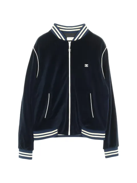 Celine Pre-Owned 2010s Triomphe velvet bomber jacket