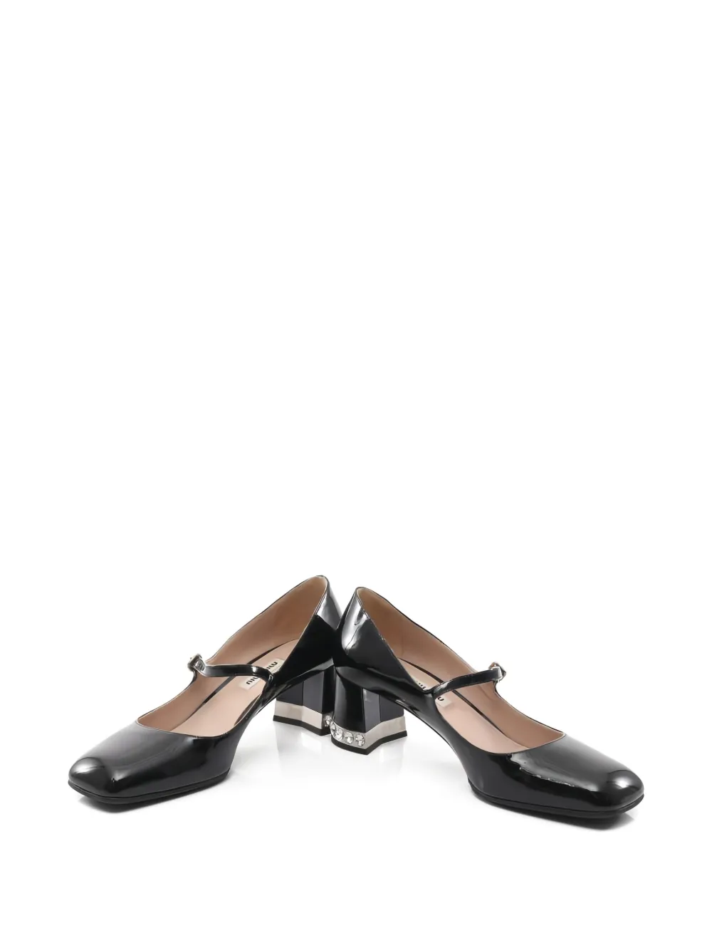 Miu Miu Pre-Owned 2010s Mary Jane square-toe pumps - Zwart