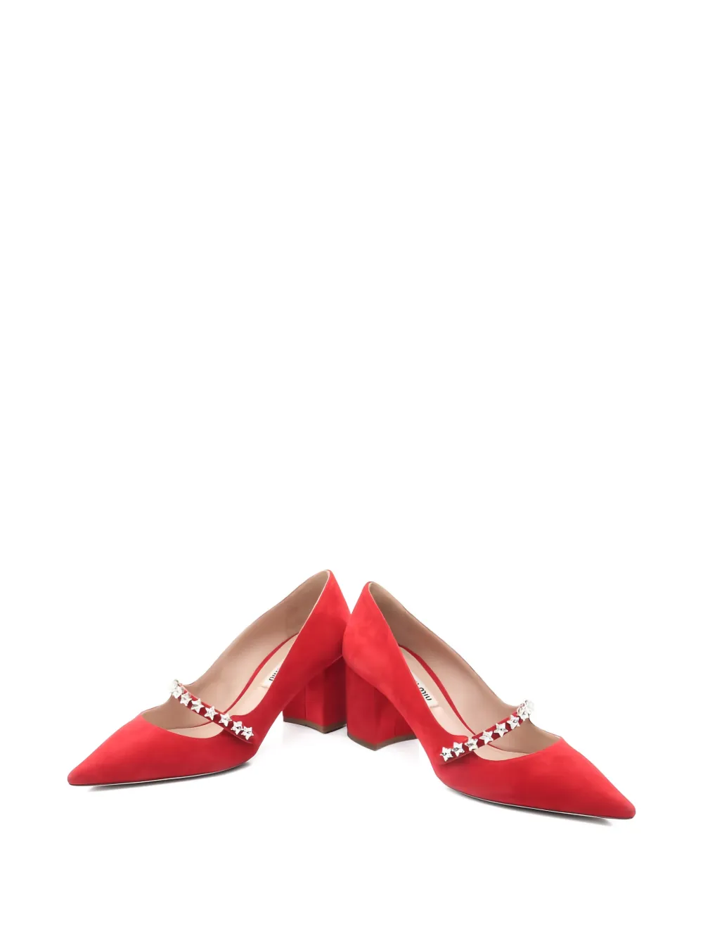 Miu Miu Pre-Owned 2010s Mary Jane pointed-toe pumps - Rood