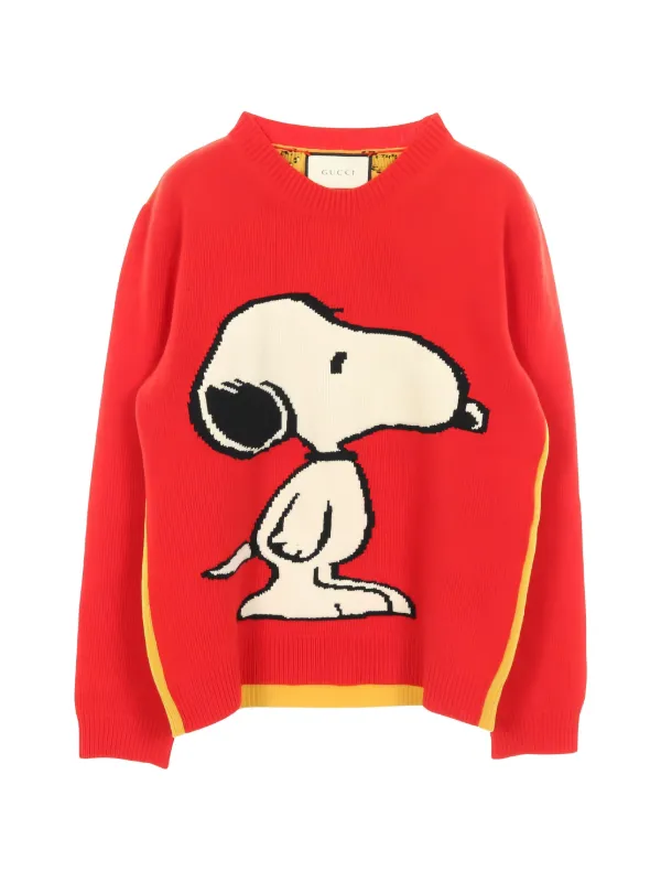 Gucci Pre-Owned x Peanuts 2000s Snoopy tiger-pattern Sweater | Red