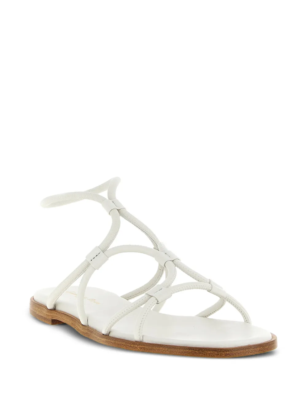 Gianvito Rossi Nappa sandalen met enkelbandje Wit