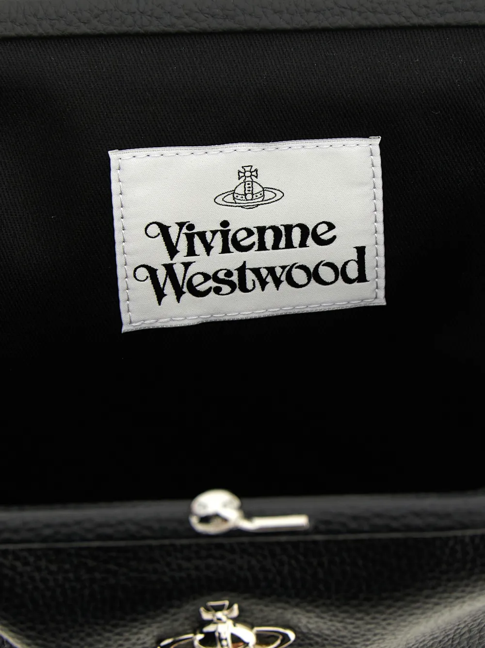 Vivienne Westwood Clutch met logo Zwart