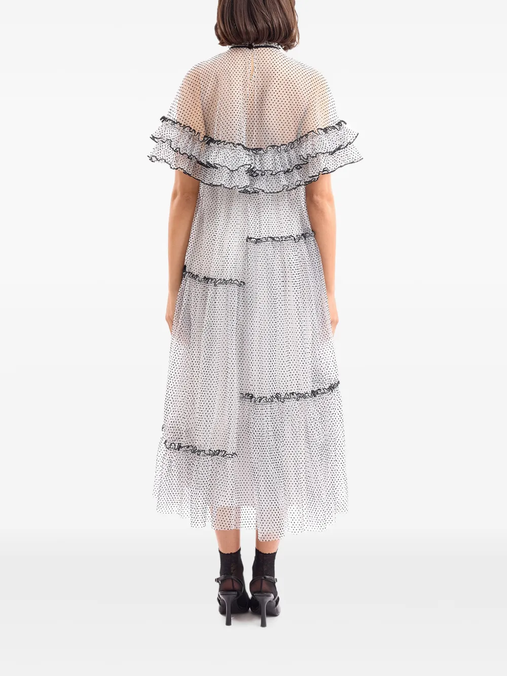 Gemy Maalouf Midi-jurk met stippen Wit