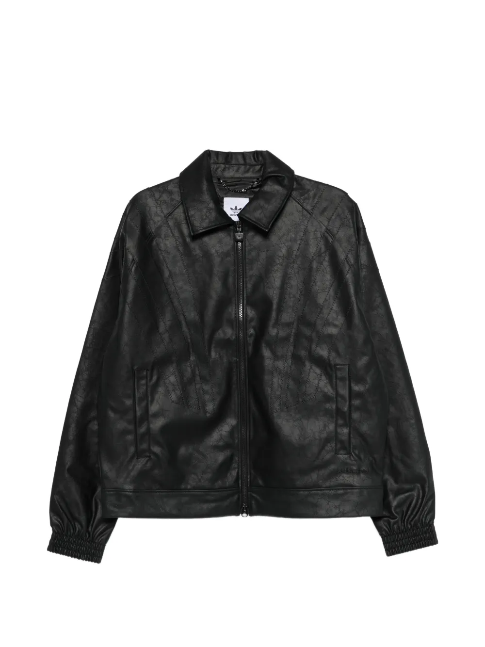 adidas Santiago Pleather zip-up biker jacket - Nero