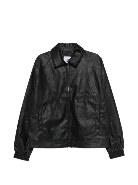 adidas Santiago Pleather zip-up biker jacket