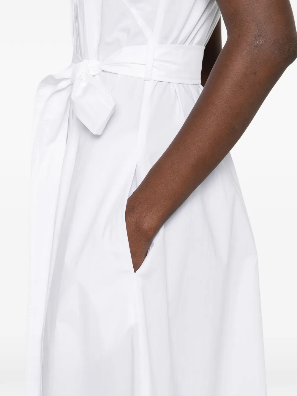 P.A.R.O.S.H. Canyox maxi-blousejurk met ceintuur Wit
