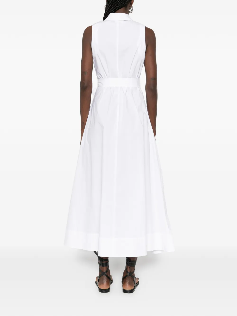 P.A.R.O.S.H. Canyox maxi-blousejurk met ceintuur Wit