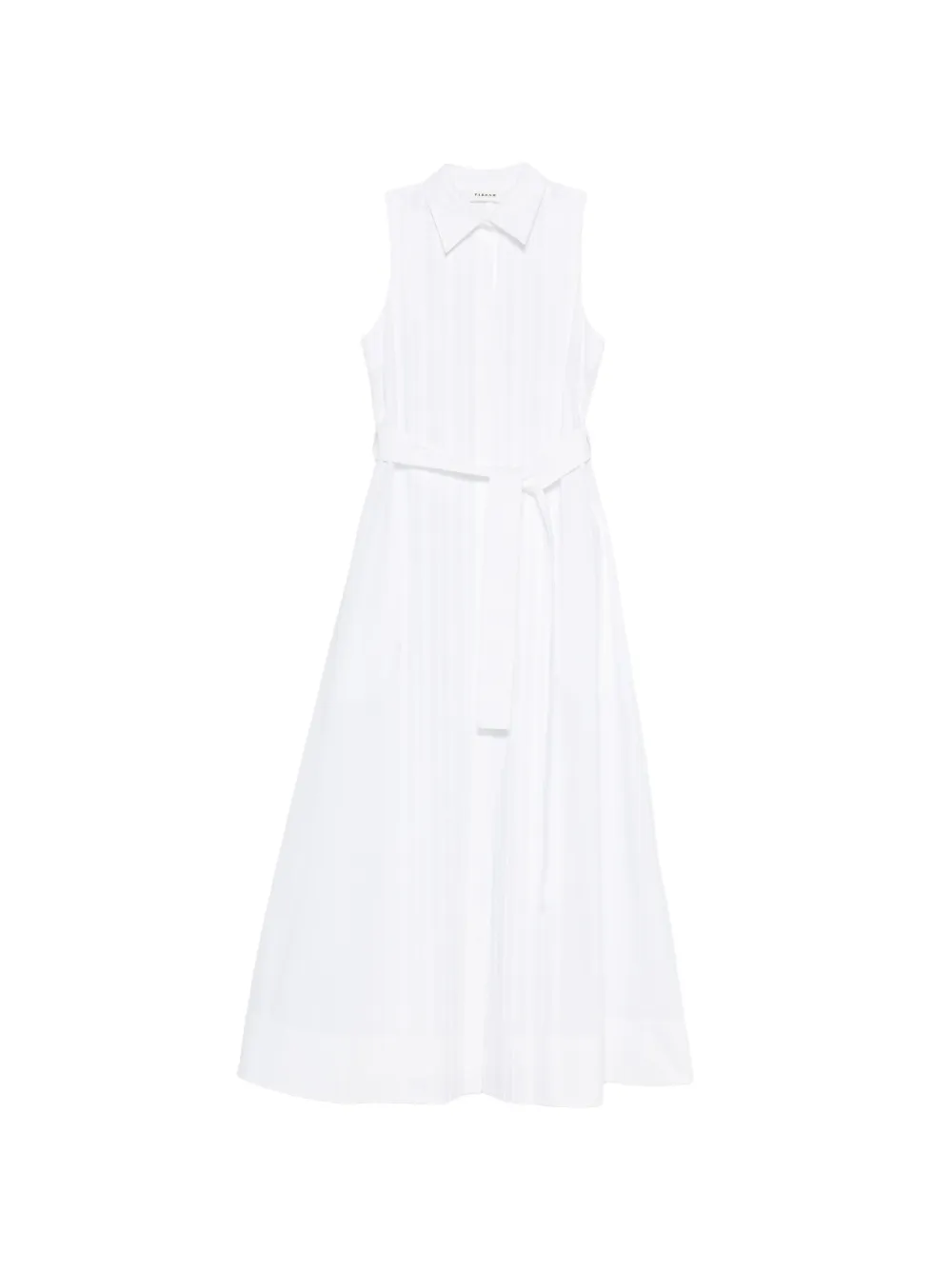 P.A.R.O.S.H. Canyox belted maxi shirt dress - Bianco