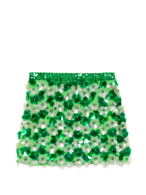 P.A.R.O.S.H. sequin-floral mini skirt