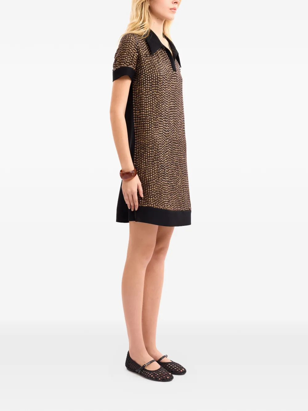 Gemy Maalouf studded T-shirt mini dress - Bruin