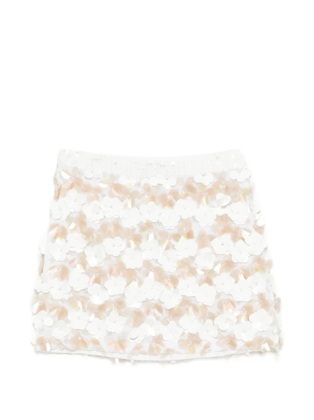 P.A.R.O.S.H. floral mini skirt - Bianco