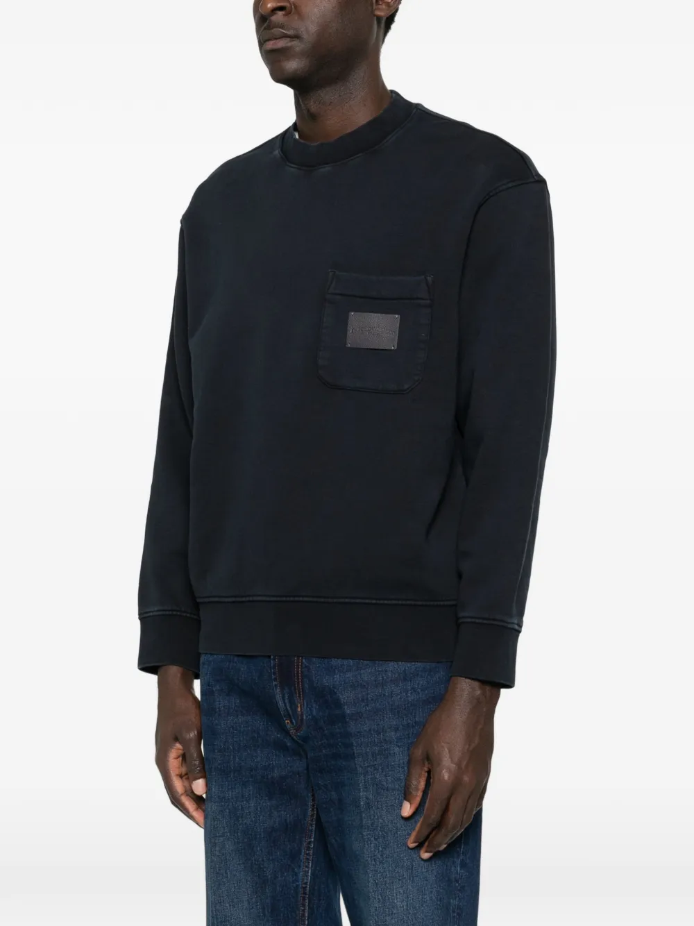 Emporio Armani Sweater met ronde hals Zwart
