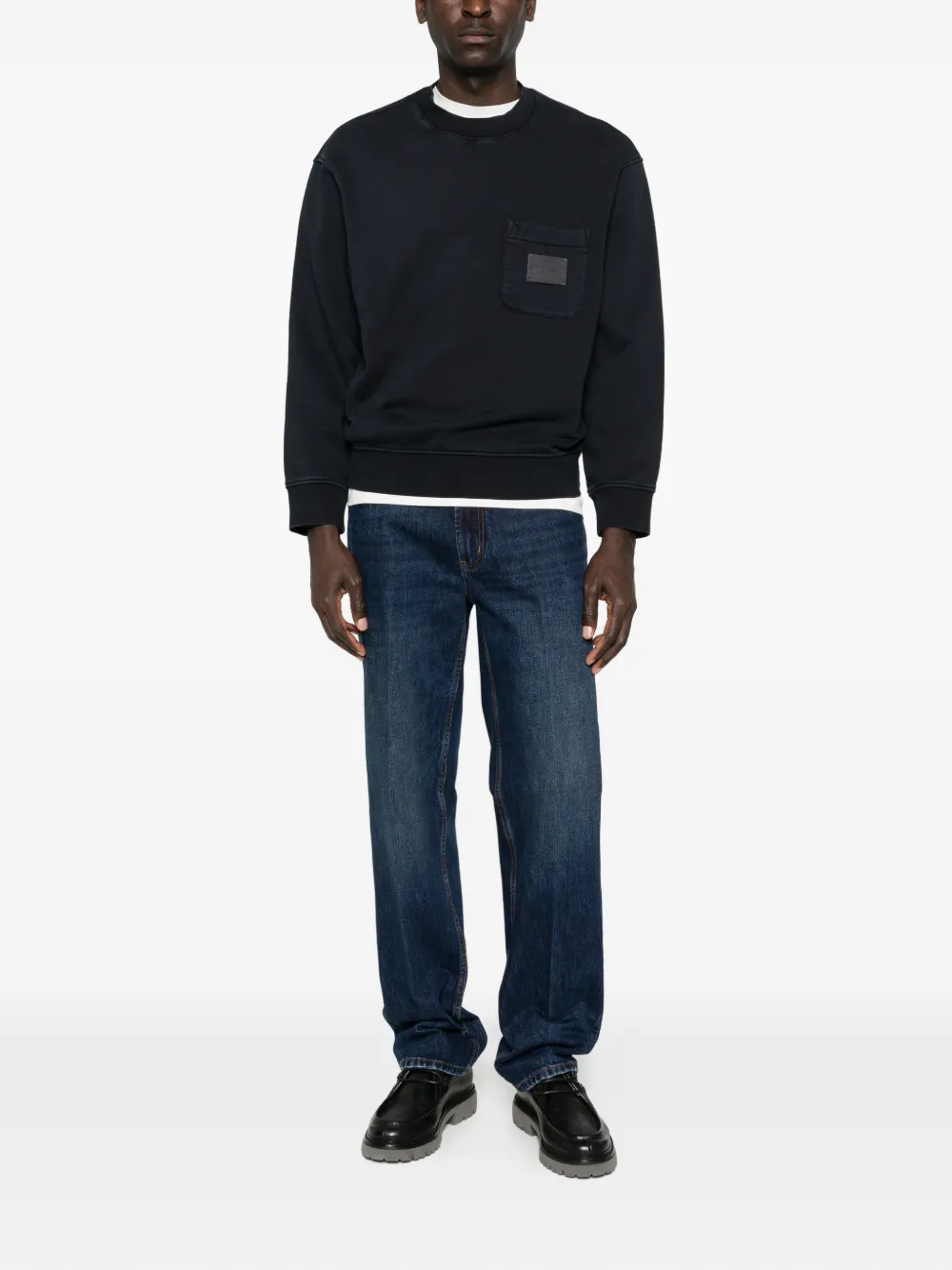 Emporio Armani Sweater met ronde hals Zwart