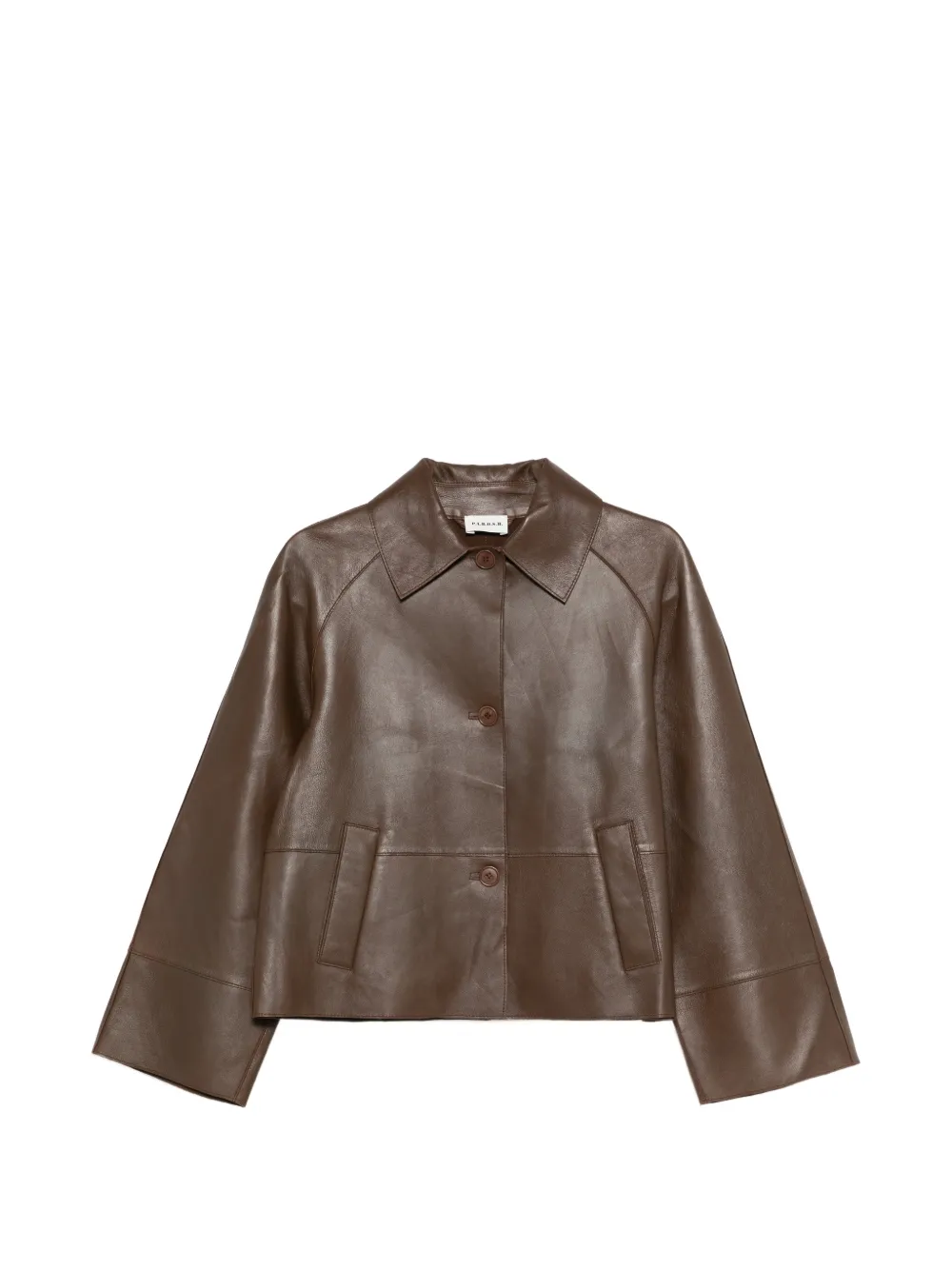 P.A.R.O.S.H. buttoned leather jacket - Marrone