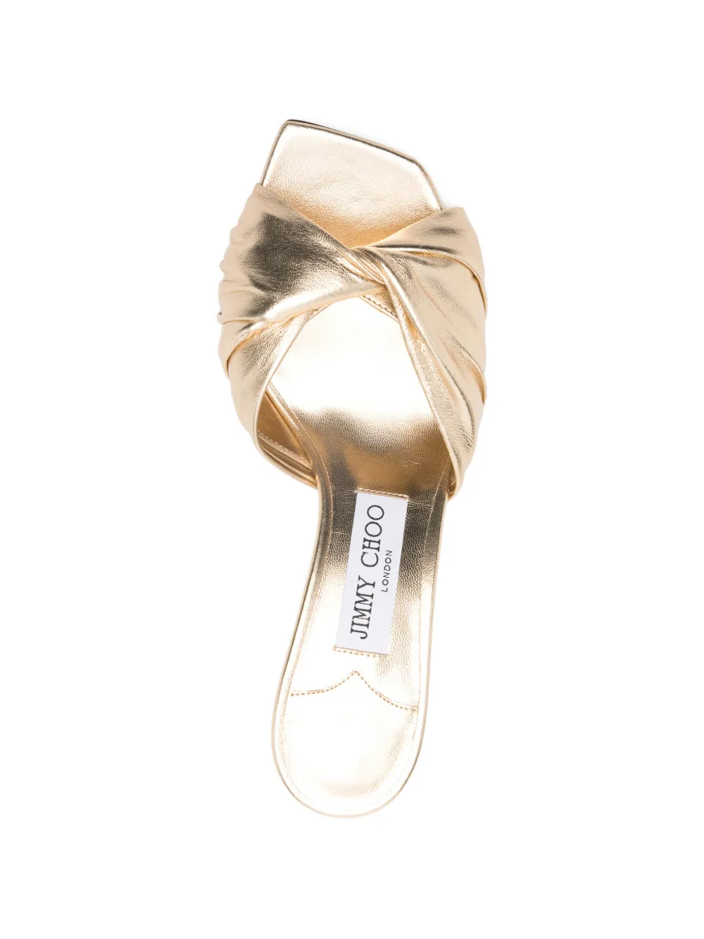 Jimmy Choo Skye gedraaide muiltjes Goud