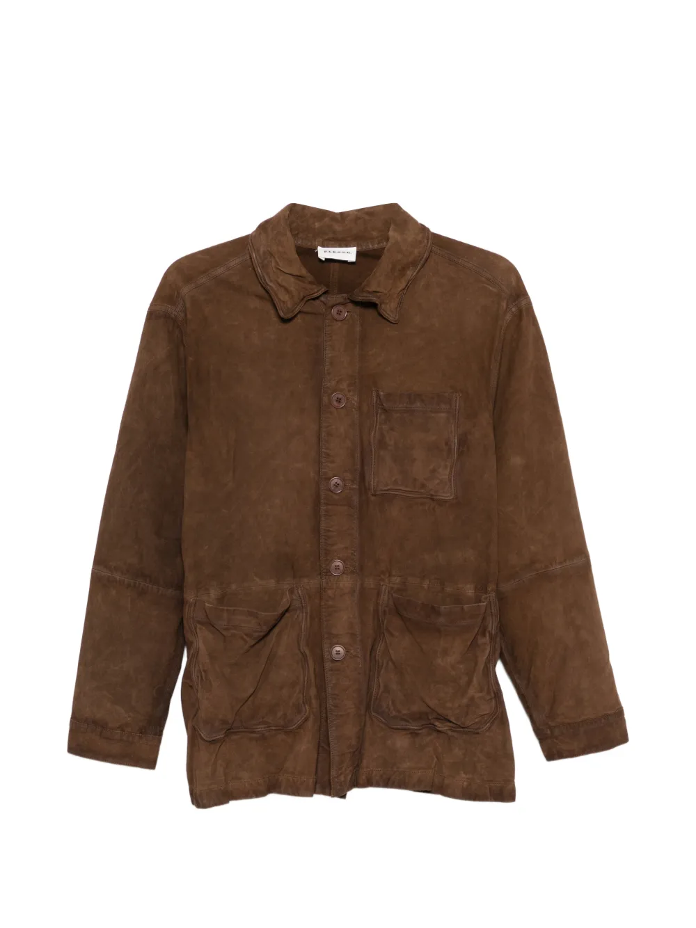 P.A.R.O.S.H. long-sleeve suede jacket - Marrone
