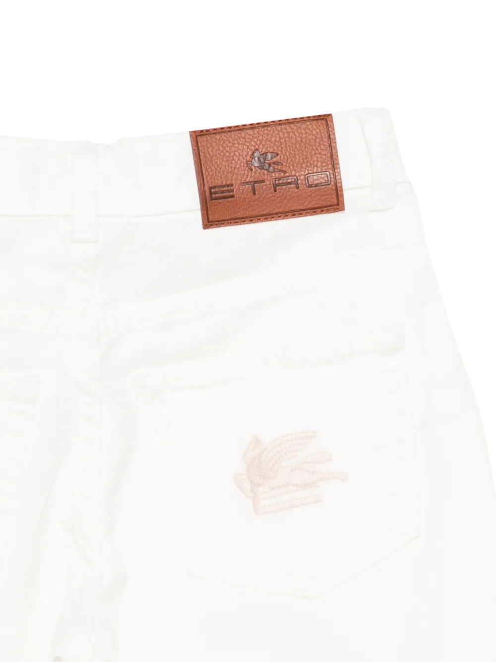 ETRO KIDS Broek met borduurwerk Wit