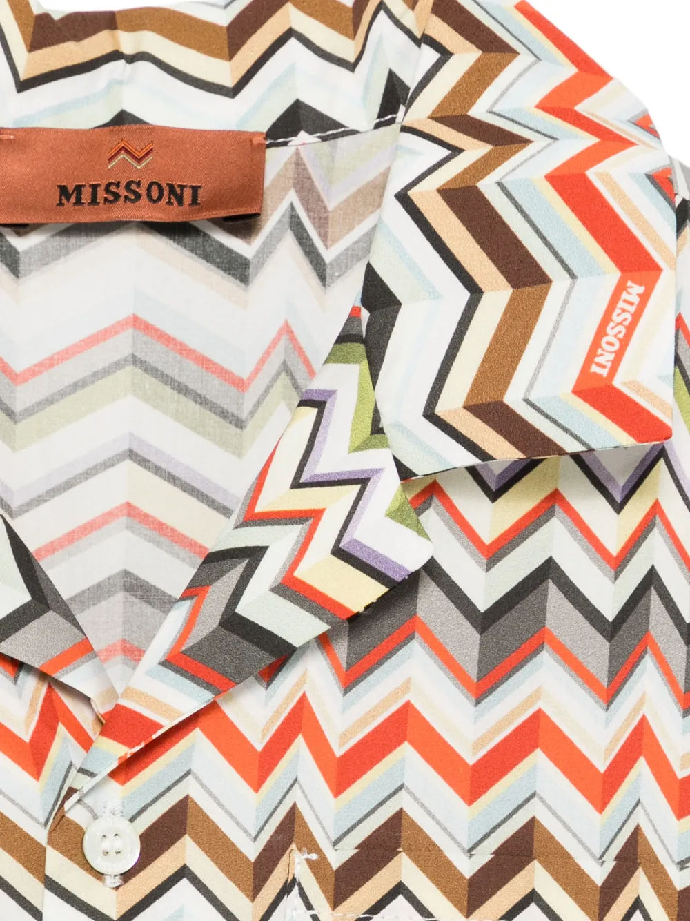 Missoni Kids Shirt met zigzag-patroon Beige