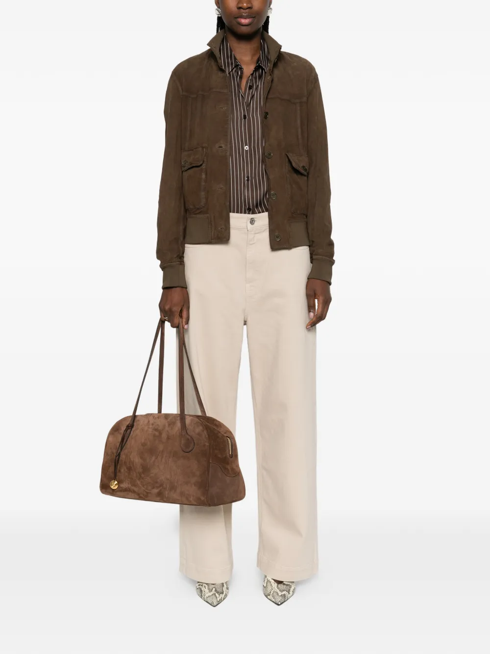 Buttoned Flap-Pocket Jacket