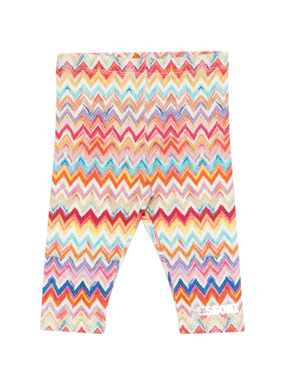 Missoni Kids zigzag leggings - Bianco