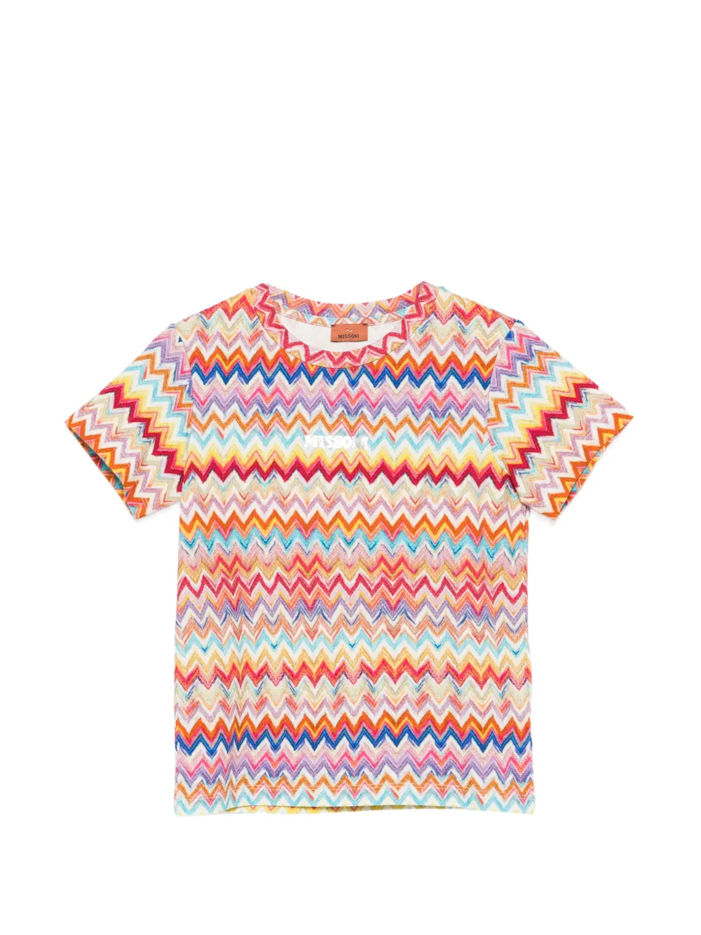 Missoni Kids zigzag short-sleeve T-shirt - Bianco