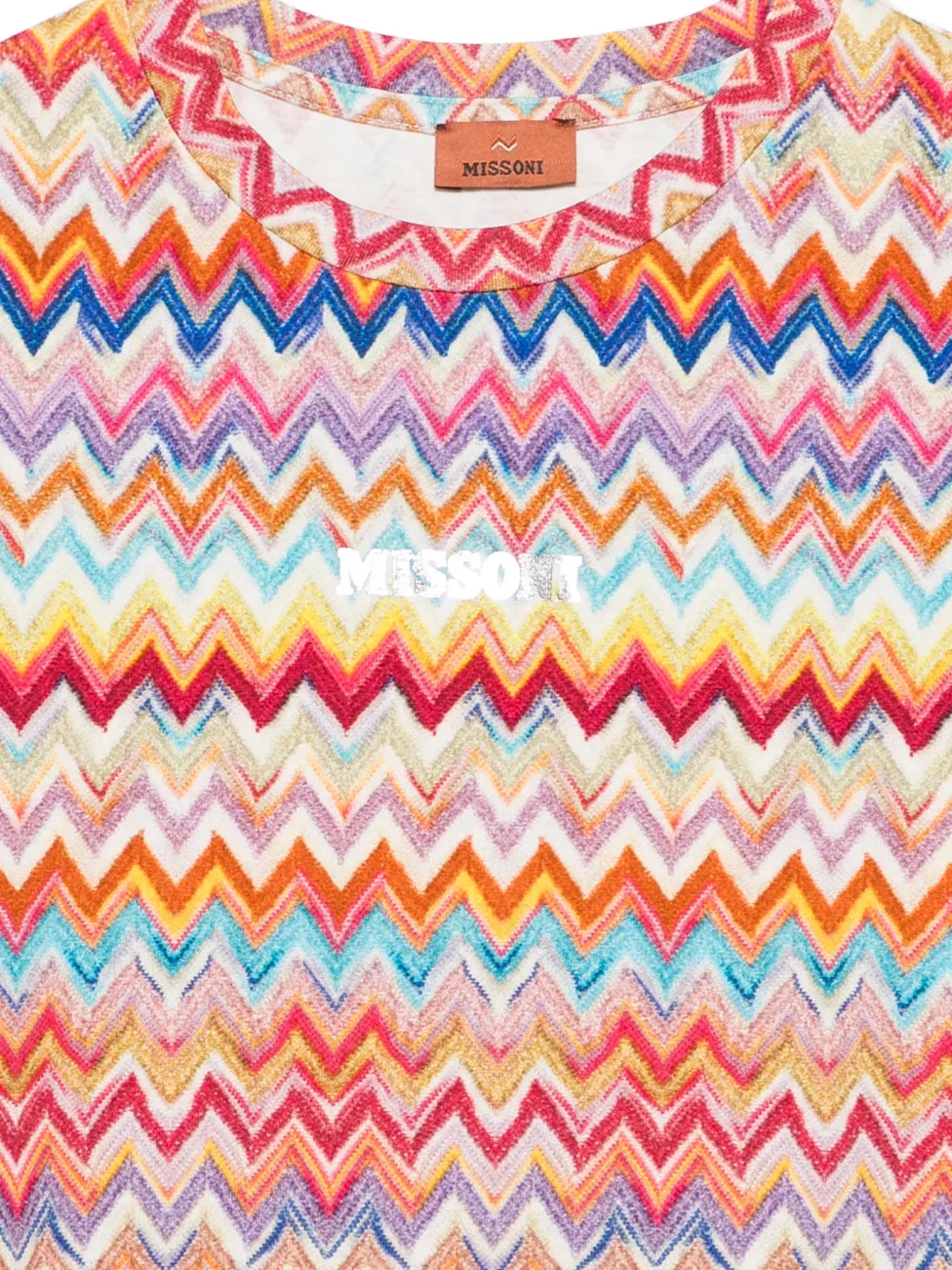 Missoni Kids T-shirt met zigzagprint Wit